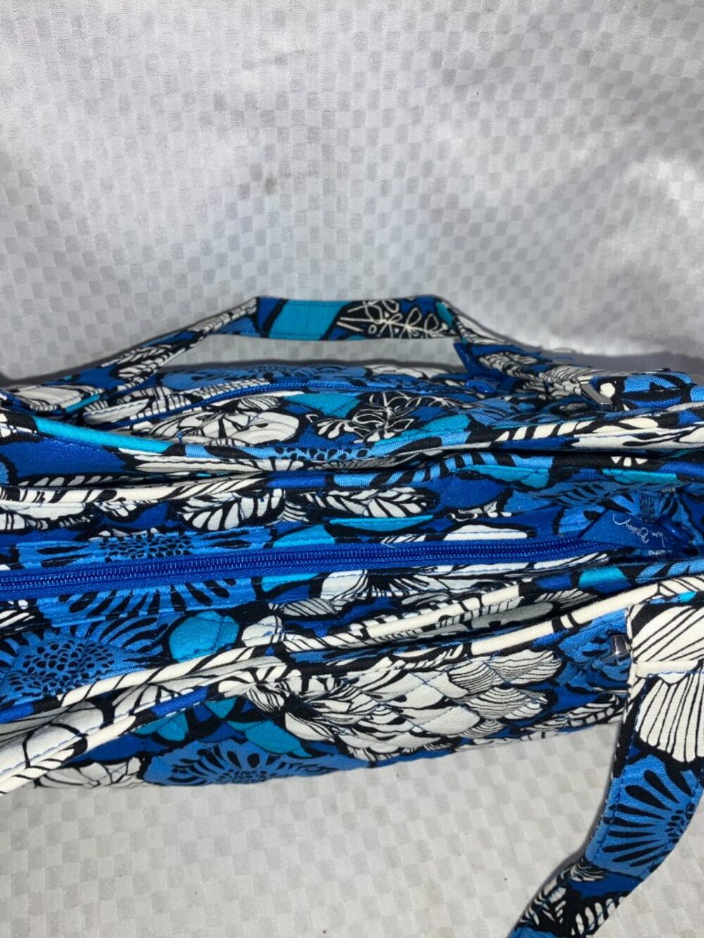 Vera Bradley Emily Satchel Handbag Purse Women OS Blue Bayou Quilted Floral - Picture 11 of 13